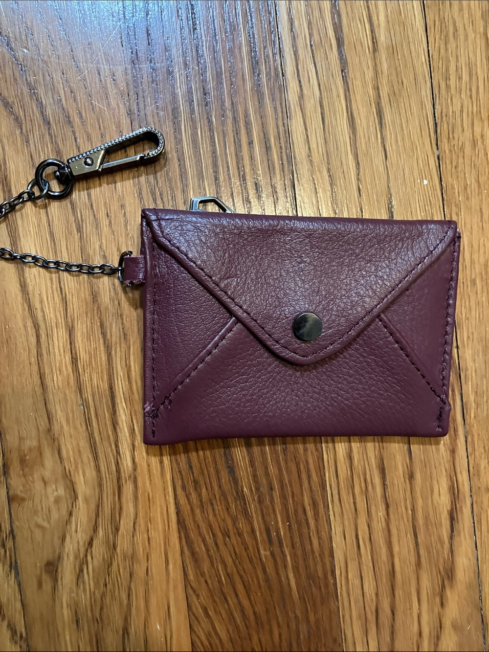 Aimee Kestenberg Brown  leather Card Wallet  and coin purse with Keychain